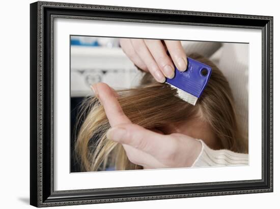 Head Lice Combing-Michael Donne-Framed Photographic Print