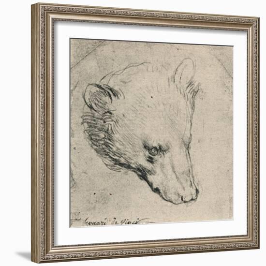 'Head of a Bear', c1480 (1945)-Leonardo Da Vinci-Framed Giclee Print