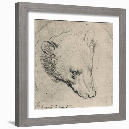 'Head of a Bear', c1480 (1945)-Leonardo Da Vinci-Framed Giclee Print