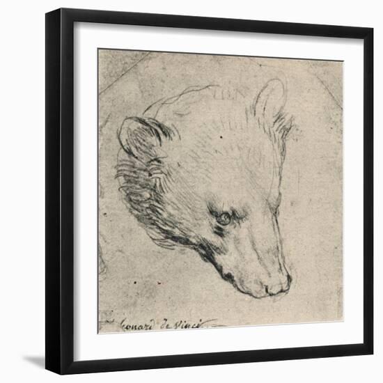 'Head of a Bear', c1480 (1945)-Leonardo Da Vinci-Framed Giclee Print