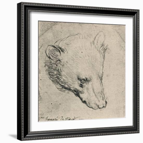 'Head of a Bear', c1480 (1945)-Leonardo Da Vinci-Framed Giclee Print