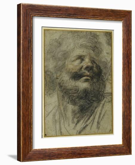 Head of a Bearded Man, Looking Up to the Right-Camillo Procaccini-Framed Giclee Print