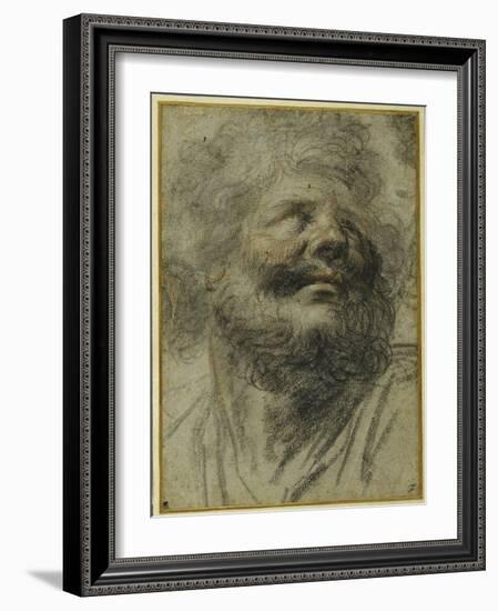 Head of a Bearded Man, Looking Up to the Right-Camillo Procaccini-Framed Giclee Print