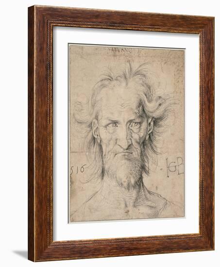 Head of a Bearded Old Man (Satur), 1516-Hans Baldung-Framed Giclee Print