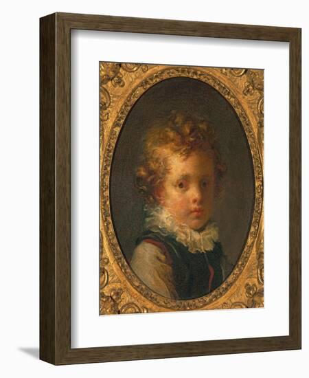 Head of a Boy (Alexandre-Evariste 'Fanfan' Fragonard), C.1785-Jean-Honore Fragonard-Framed Giclee Print