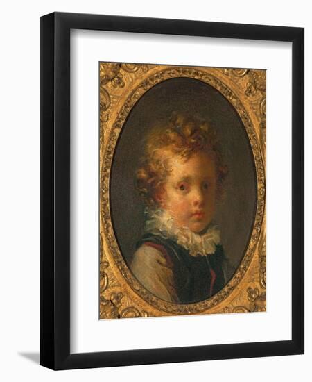 Head of a Boy (Alexandre-Evariste 'Fanfan' Fragonard), C.1785-Jean-Honore Fragonard-Framed Giclee Print