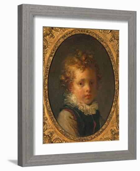 Head of a Boy (Alexandre-Evariste 'Fanfan' Fragonard), C.1785-Jean-Honore Fragonard-Framed Giclee Print