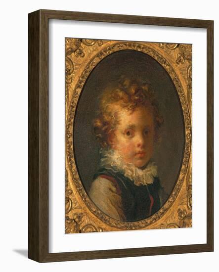 Head of a Boy (Alexandre-Evariste 'Fanfan' Fragonard), C.1785-Jean-Honore Fragonard-Framed Giclee Print