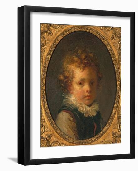 Head of a Boy (Alexandre-Evariste 'Fanfan' Fragonard), C.1785-Jean-Honore Fragonard-Framed Giclee Print