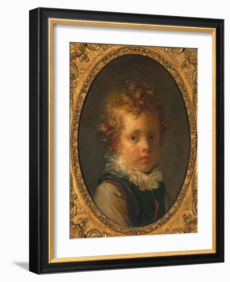 Head of a Boy (Alexandre-Evariste 'Fanfan' Fragonard), C.1785-Jean-Honore Fragonard-Framed Giclee Print