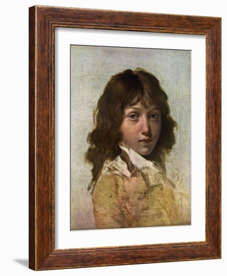 Head of a Boy, Early 19th Century-Louis Leopold Boilly-Framed Giclee Print