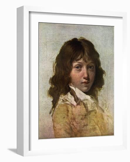 Head of a Boy, Early 19th Century-Louis Leopold Boilly-Framed Giclee Print