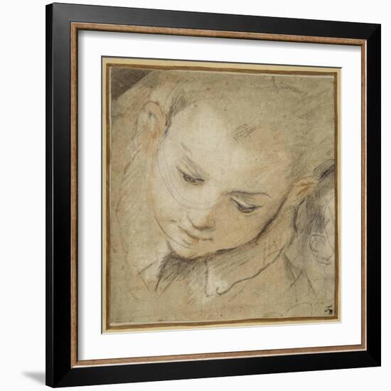 Head of a Boy Looking Down, 1583-Federico Barocci-Framed Giclee Print