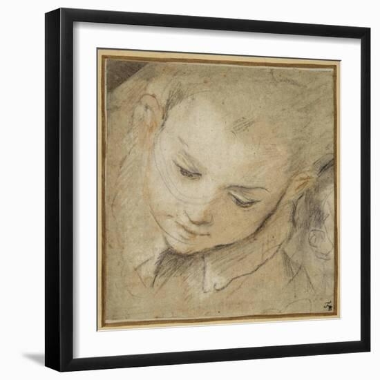 Head of a Boy Looking Down, 1583-Federico Barocci-Framed Giclee Print