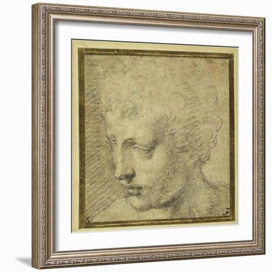 Head of a Boy, Nearly in Profile to the Left-Parmigianino-Framed Giclee Print