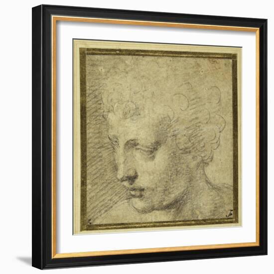 Head of a Boy, Nearly in Profile to the Left-Parmigianino-Framed Giclee Print