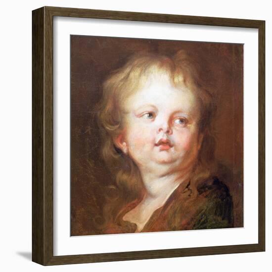 Head of a Boy (Oil on Canvas)-Anthony Van Dyck-Framed Giclee Print