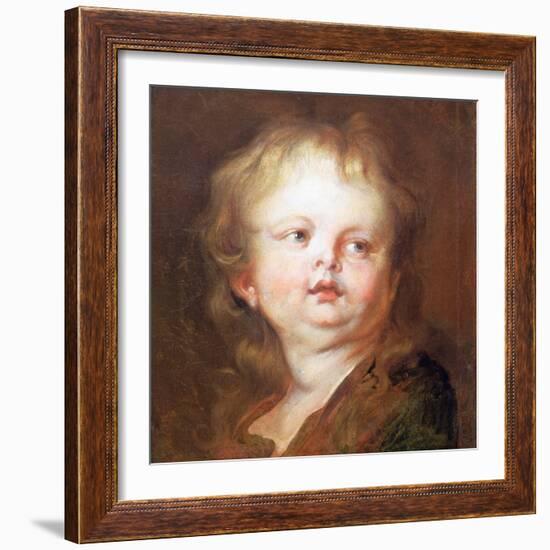 Head of a Boy (Oil on Canvas)-Anthony Van Dyck-Framed Giclee Print