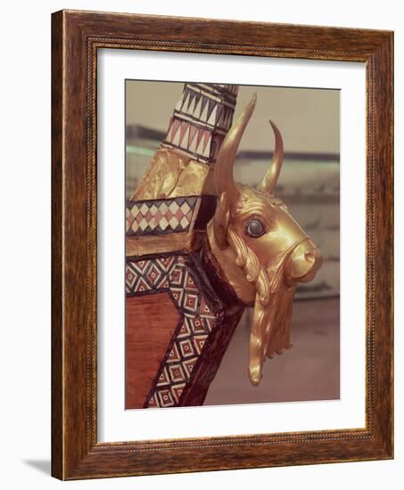 Head of a Bull, Decoration from a Harp, 2800-2300 BC-Mesopotamian-Framed Giclee Print