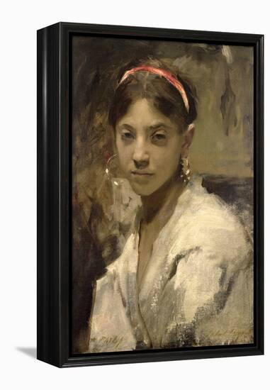 Head of a Capri Girl, 1878-John Singer Sargent-Framed Premier Image Canvas