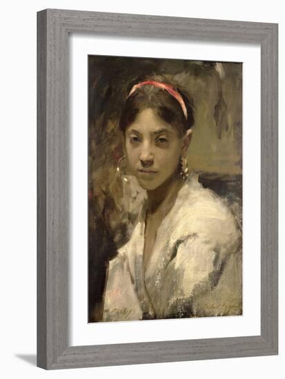 Head of a Capri Girl, 1878-John Singer Sargent-Framed Giclee Print