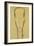 Head of a Caryatid in a Head Dress, 1911-Amedeo Modigliani-Framed Giclee Print