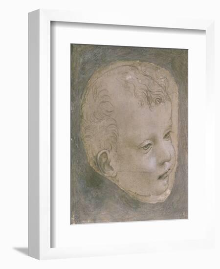 Head of a Child-Leonardo da Vinci-Framed Giclee Print