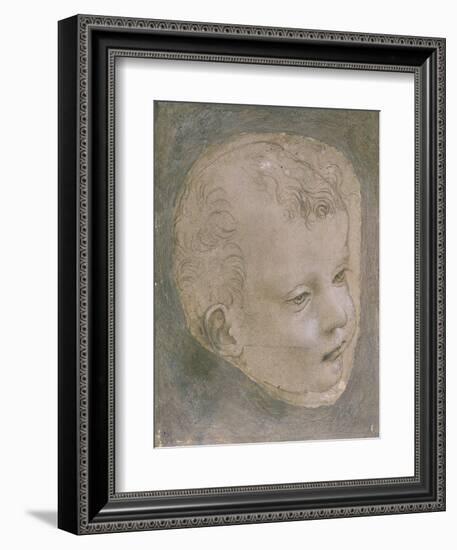 Head of a Child-Leonardo da Vinci-Framed Giclee Print