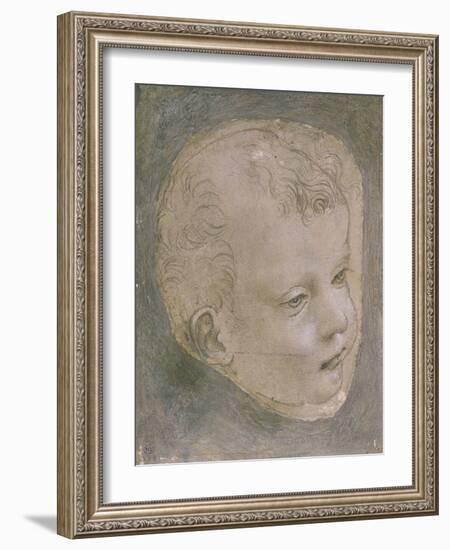 Head of a Child-Leonardo da Vinci-Framed Giclee Print