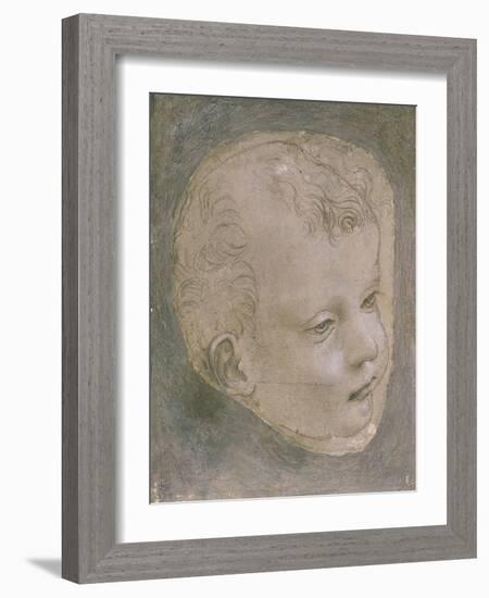 Head of a Child-Leonardo da Vinci-Framed Giclee Print