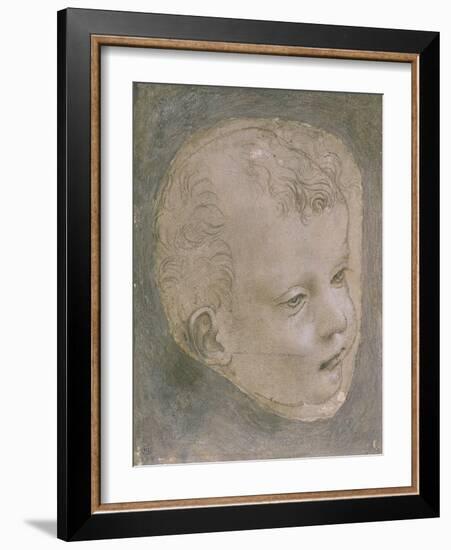 Head of a Child-Leonardo da Vinci-Framed Giclee Print