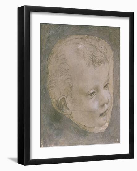 Head of a Child-Leonardo da Vinci-Framed Giclee Print