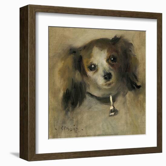 Head of a Dog, 1870-Pierre-Auguste Renoir-Framed Art Print