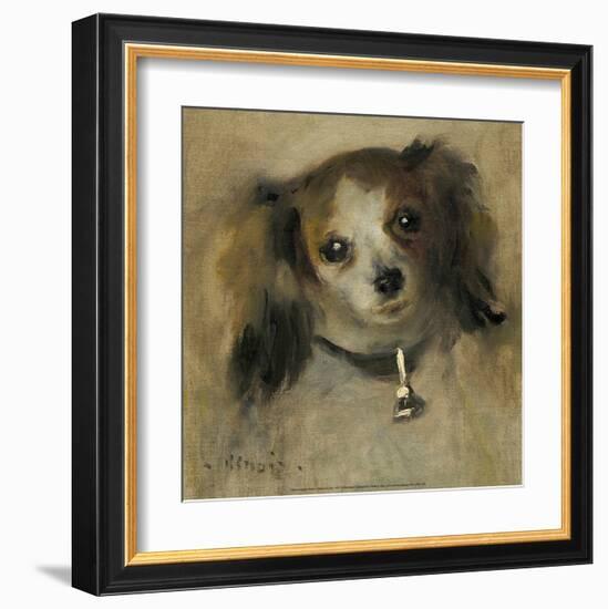 Head of a Dog, 1870-Pierre-Auguste Renoir-Framed Art Print