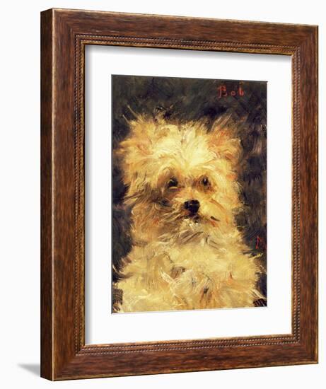 Head of a Dog - "Bob", 1876-Edouard Manet-Framed Giclee Print