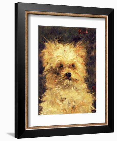 Head of a Dog - "Bob", 1876-Edouard Manet-Framed Giclee Print