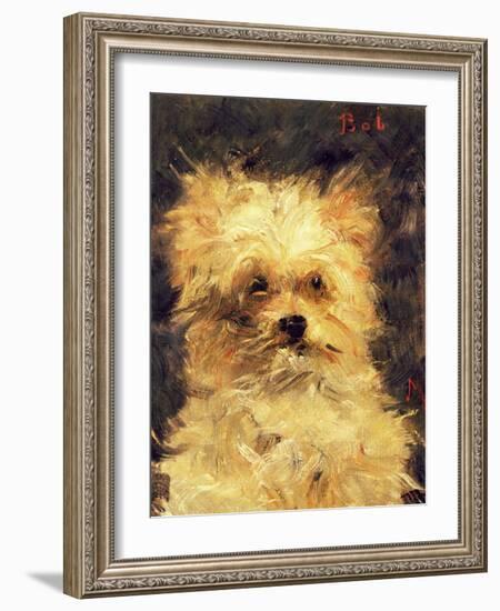 Head of a Dog - "Bob", 1876-Edouard Manet-Framed Giclee Print