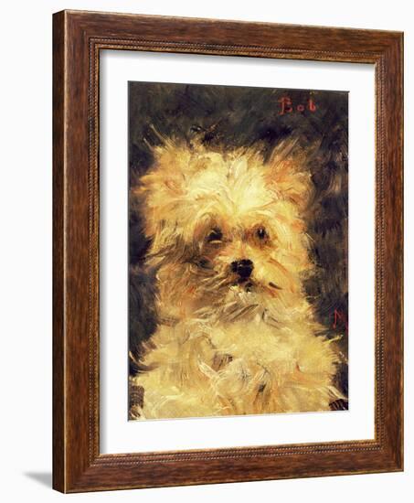 Head of a Dog - "Bob", 1876-Edouard Manet-Framed Giclee Print