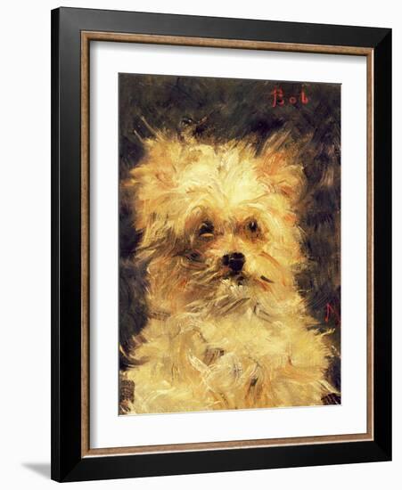 Head of a Dog - "Bob", 1876-Edouard Manet-Framed Giclee Print