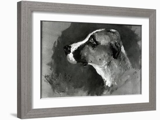 Head of a Dog with Short Ears, 1879-Henri de Toulouse-Lautrec-Framed Giclee Print