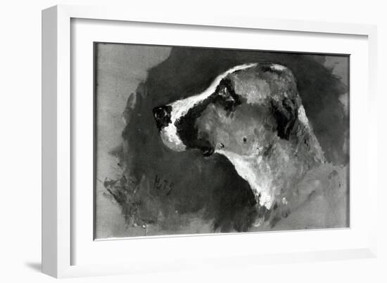 Head of a Dog with Short Ears, 1879-Henri de Toulouse-Lautrec-Framed Giclee Print