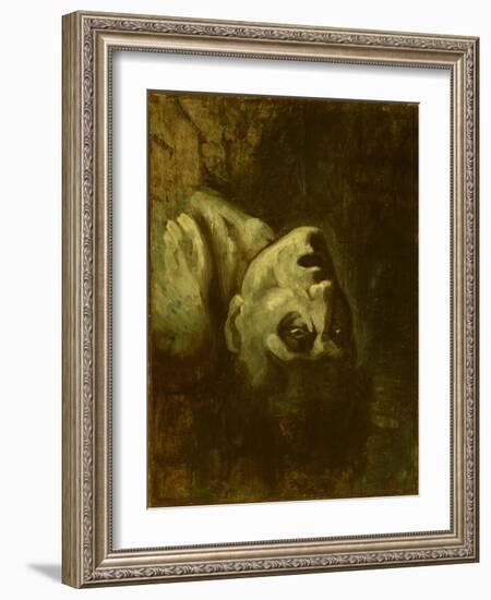 Head of a Drowned Man, C.1819-Theodore Gericault-Framed Giclee Print