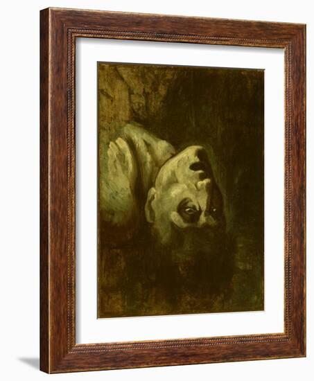 Head of a Drowned Man, C.1819-Theodore Gericault-Framed Giclee Print