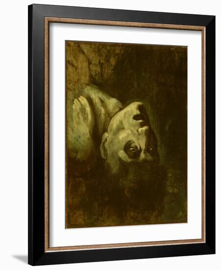 Head of a Drowned Man, C.1819-Theodore Gericault-Framed Giclee Print