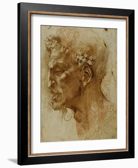 Head of a Faun-Michelangelo Buonarroti-Framed Giclee Print