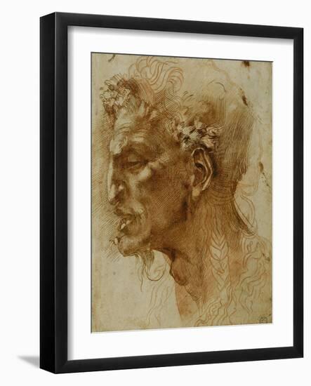 Head of a Faun-Michelangelo Buonarroti-Framed Giclee Print