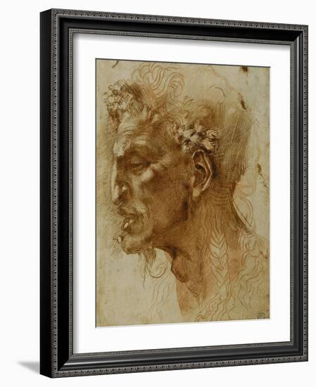 Head of a Faun-Michelangelo Buonarroti-Framed Giclee Print