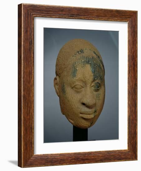 Head of a Figurine, from Ifa, Nigeria, 12th-14th Century-null-Framed Giclee Print