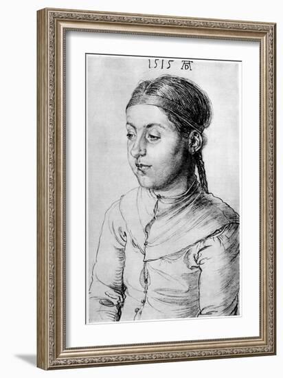 Head of a Girl, 1515-Albrecht Durer-Framed Giclee Print