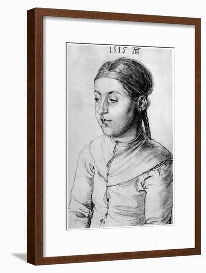 Head of a Girl, 1515-Albrecht Durer-Framed Giclee Print